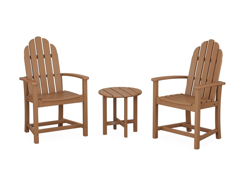 Classic 3-Piece Upright Adirondack Chair Set Photo