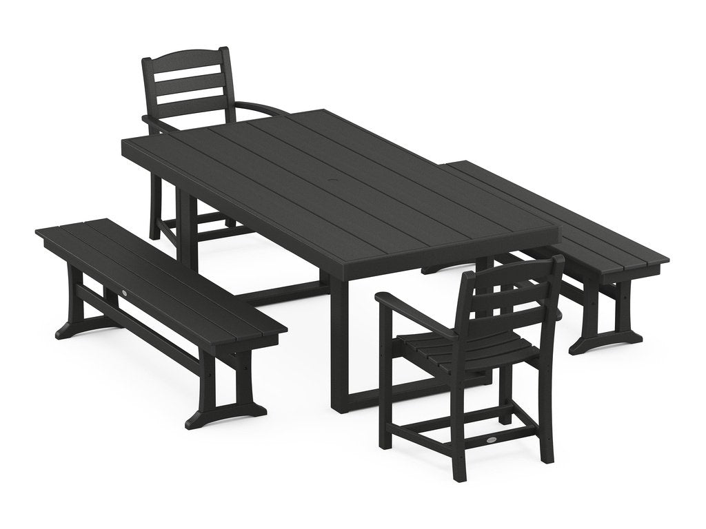 La Casa Café 5-Piece Dining Set with Benches Photo