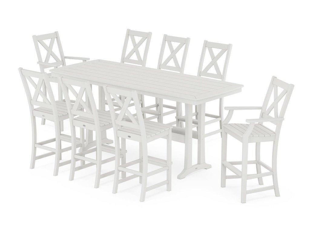 Braxton 9-Piece Bar Set with Trestle Legs Photo