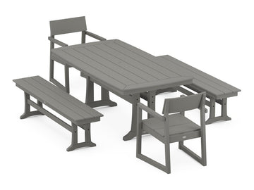 EDGE 5-Piece Dining Set with Trestle Legs Photo