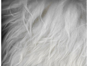 Ivory Long Hair Throw