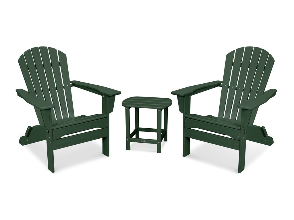 South Beach 3-Piece Folding Adirondack Set Photo