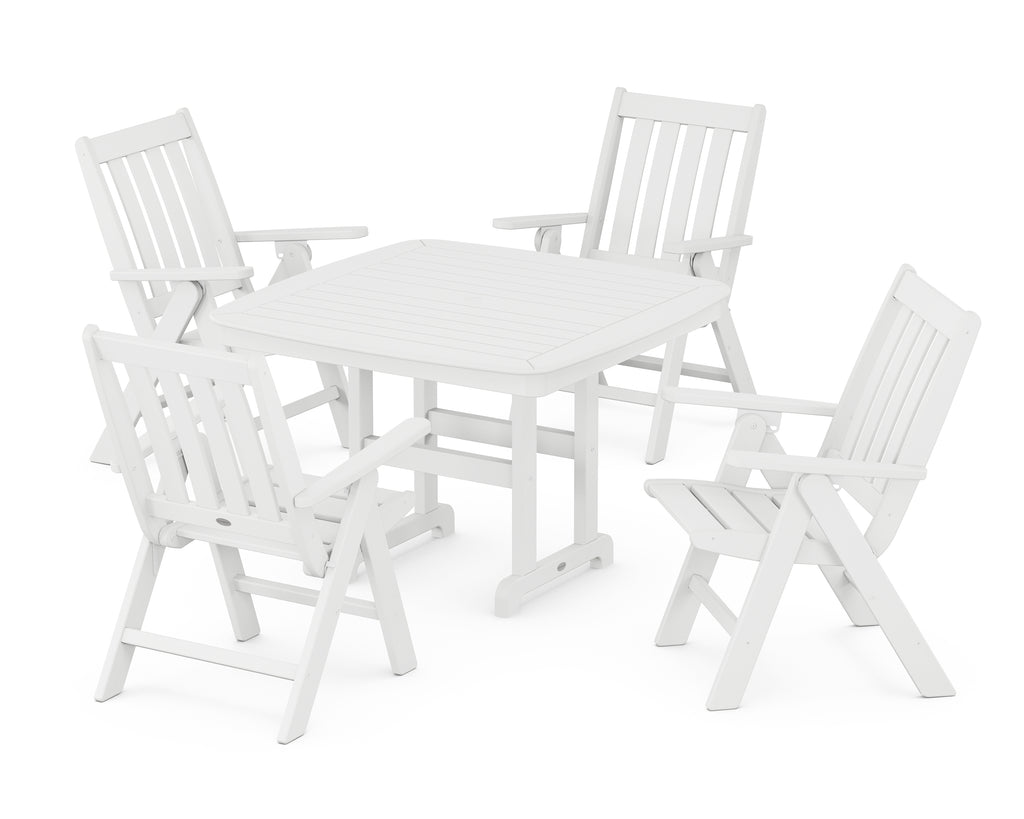 Vineyard Folding Chair 5-Piece Dining Set Photo