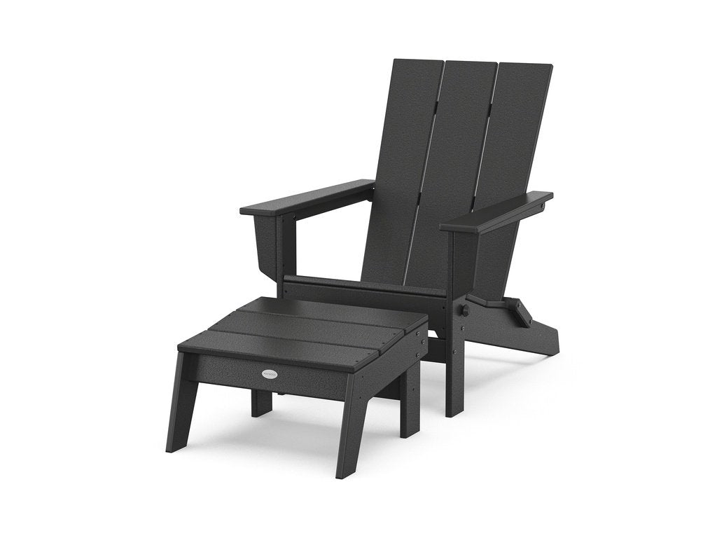 Modern Studio Folding Adirondack Chair with Ottoman Photo