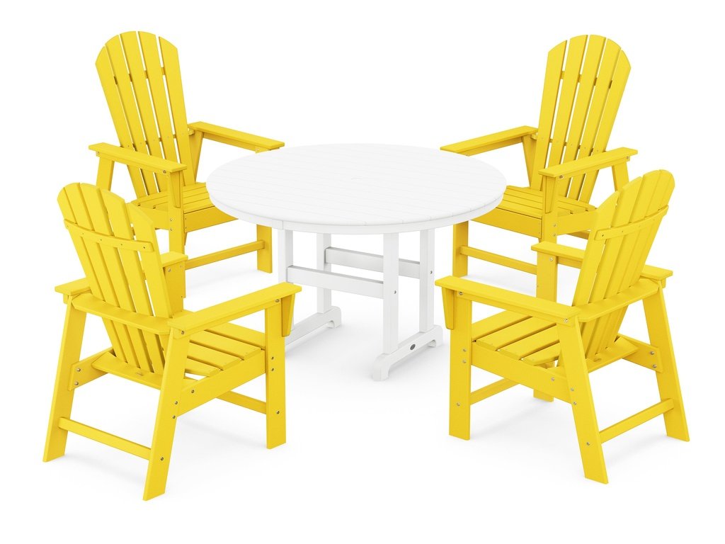 South Beach 5-Piece Round Farmhouse Dining Set Photo