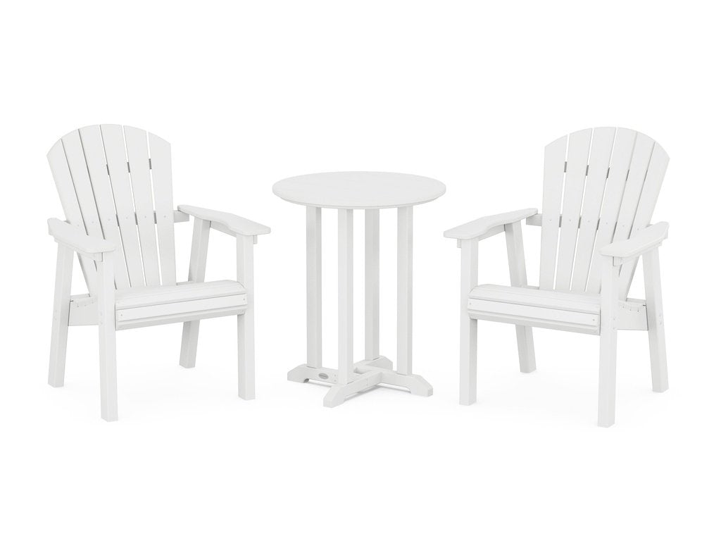 Seashell 3-Piece Round Farmhouse Dining Set Photo