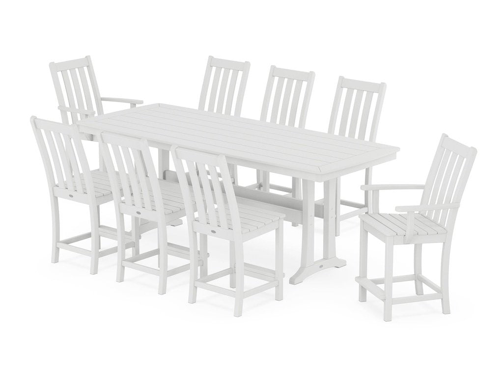 Vineyard 9-Piece Counter Set with Trestle Legs Photo