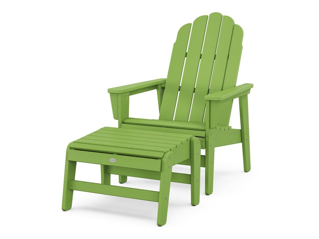 Vineyard Grand Upright Adirondack Chair with Ottoman Photo