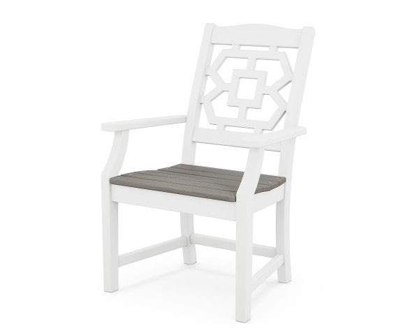 Chinoiserie Dining Arm Chair | Natural Finish - Retreat Home Furniture