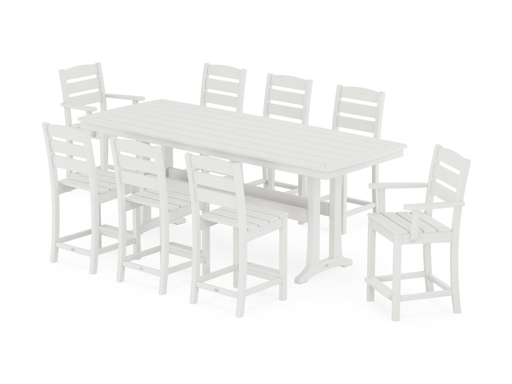 Lakeside 9-Piece Counter Set with Trestle Legs Photo