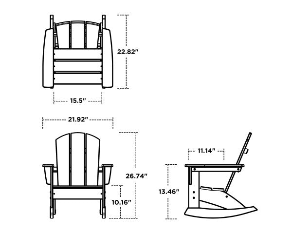 Kids Nautical Adirondack Rocking Chair - Retreat Home Furniture