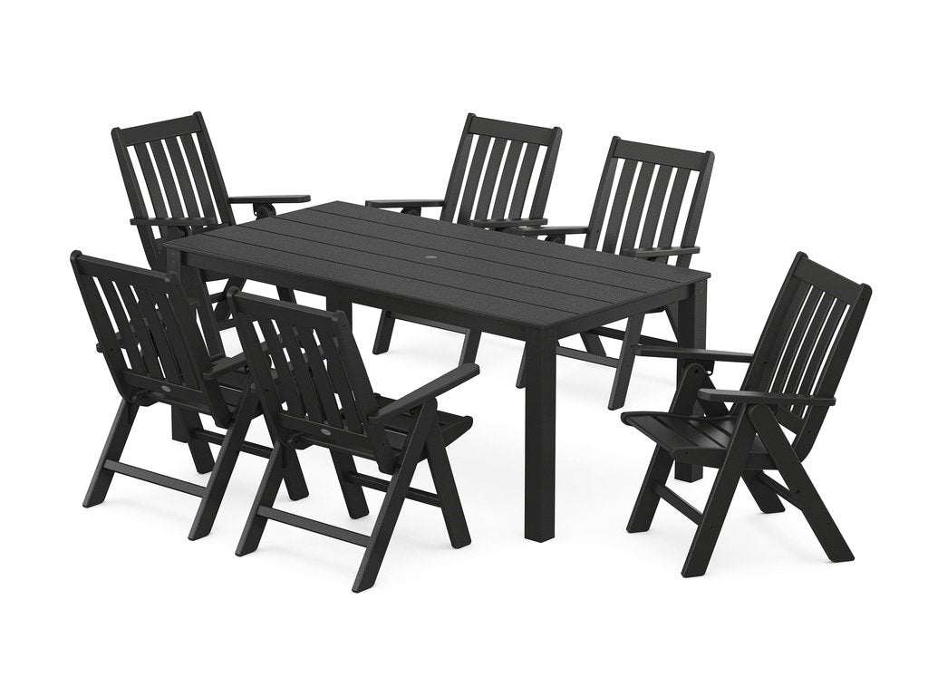 Vineyard Folding Chair 7-Piece Parsons Dining Set Photo