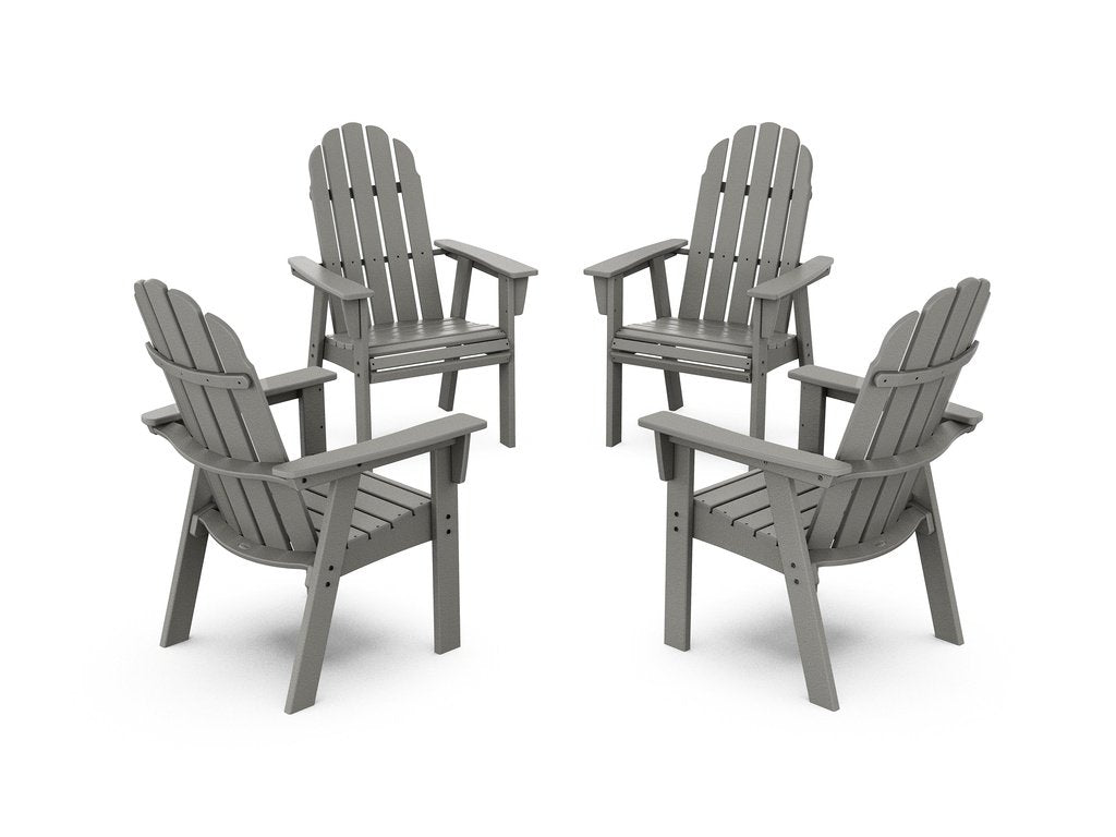 Vineyard 4-Piece Curveback Upright Adirondack Conversation Set Photo