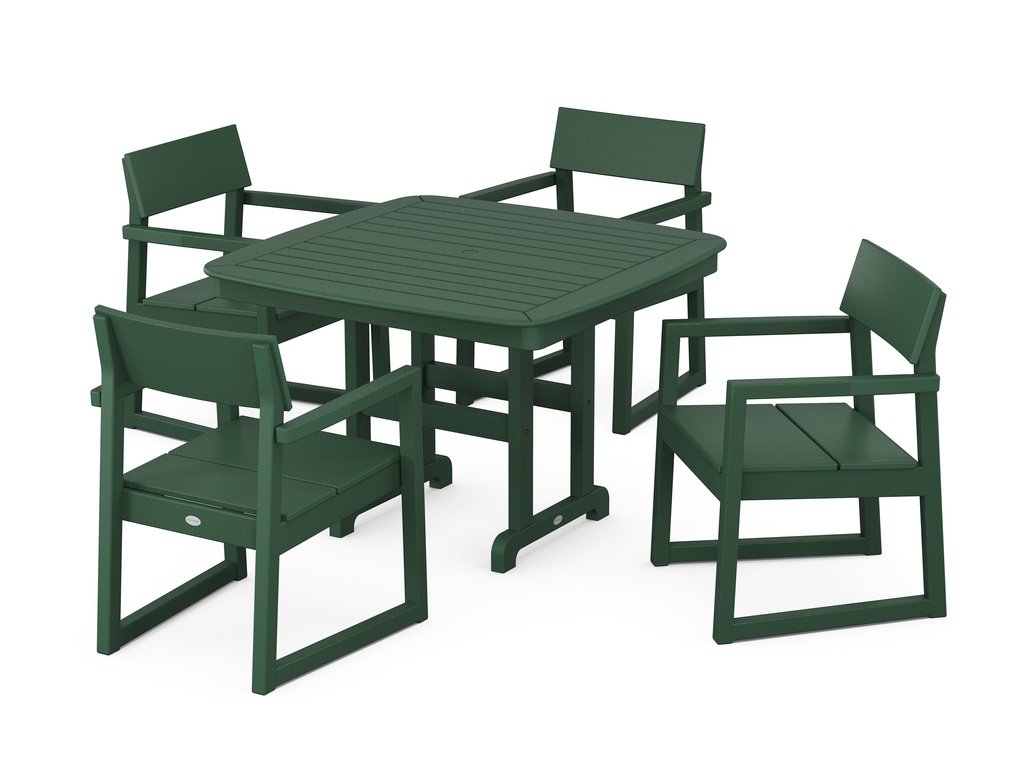 EDGE 5-Piece Dining Set with Trestle Legs Photo