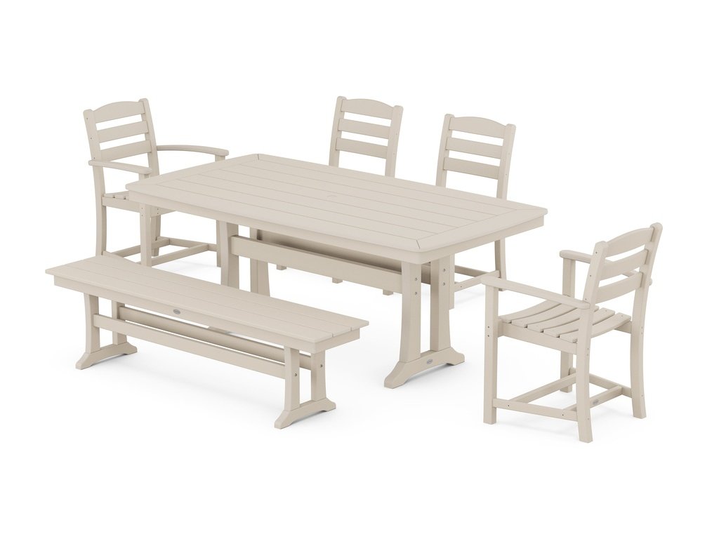 La Casa Cafe 6-Piece Dining Set with Trestle Legs Photo