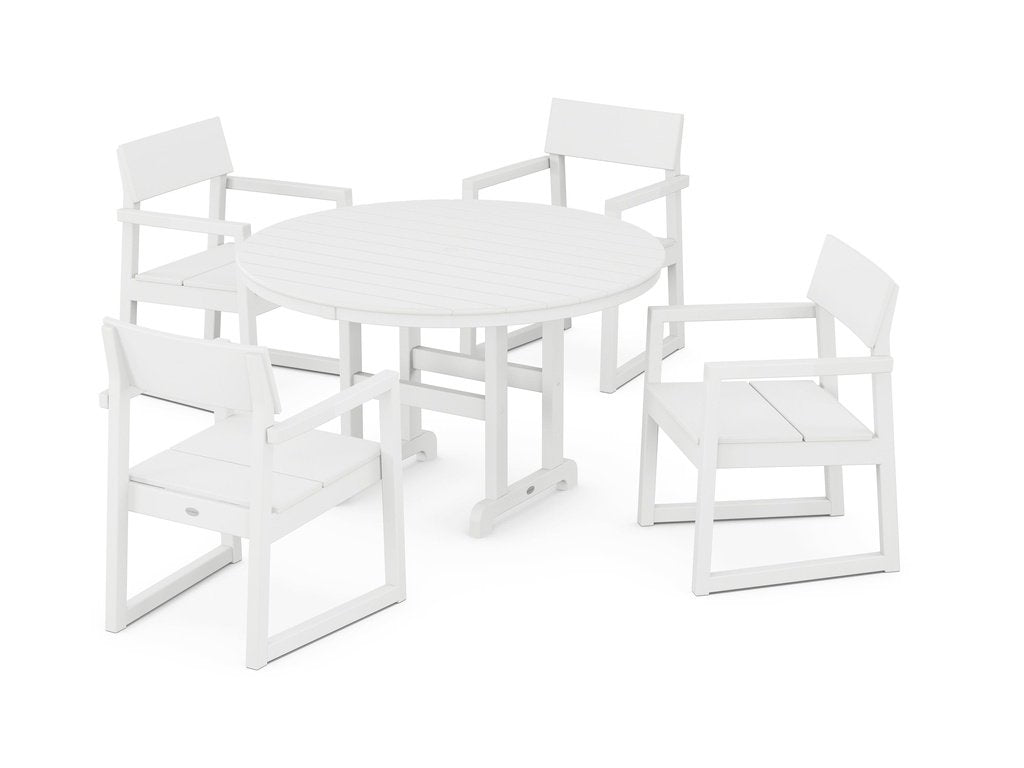 EDGE 5-Piece Round Farmhouse Dining Set Photo