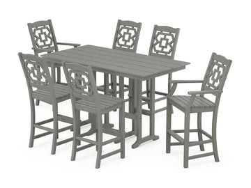 Chinoiserie 7-Piece Farmhouse Bar Set Photo