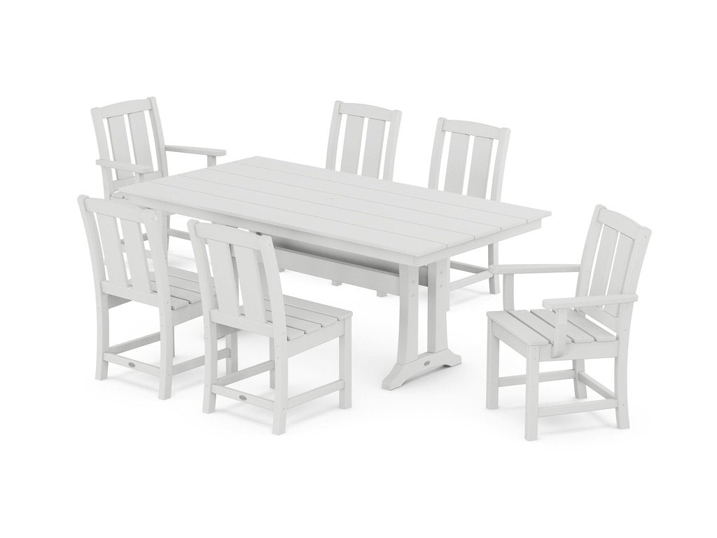 Mission 7-Piece Farmhouse Dining Set with Trestle Legs Photo