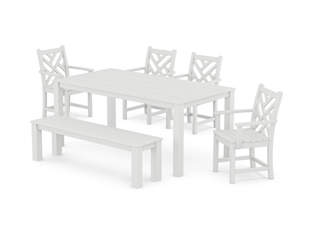 Chippendale 6-Piece Parsons Dining Set with Bench Photo