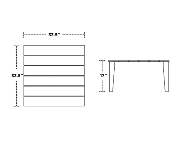 Newport 36" Conversation Table | Natural Finish - Retreat Home Furniture