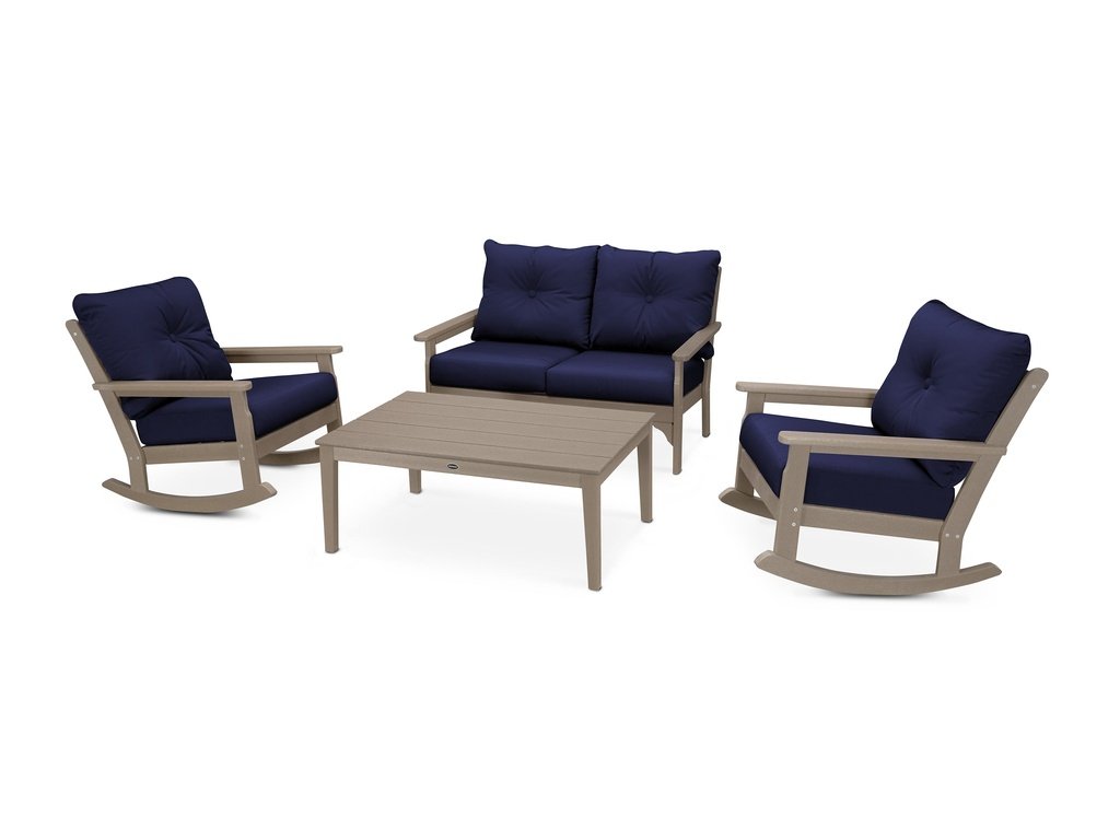 Vineyard 4-Piece Deep Seating Rocking Chair Set Photo