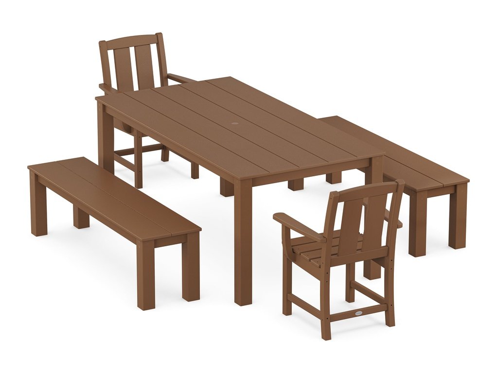 Mission 5-Piece Parsons Dining Set with Benches Photo