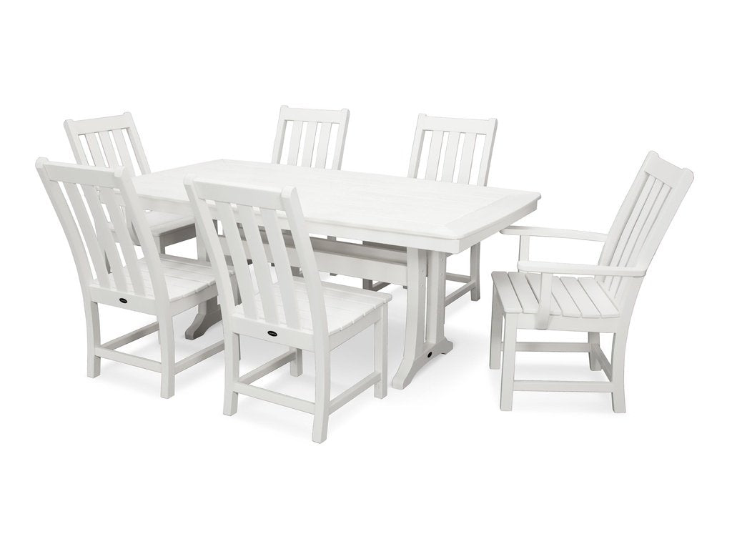 Vineyard 7-Piece Dining Set with Trestle Legs Photo