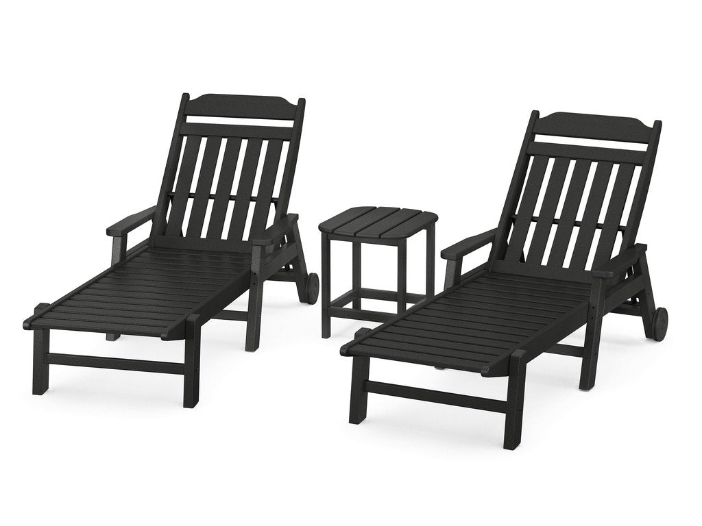 Country Living 3-Piece Chaise Set with Arms and Wheels Photo