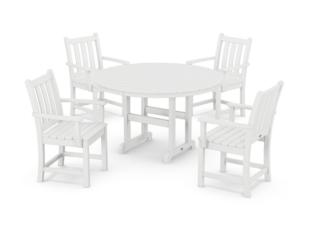 Traditional Garden 5-Piece Round Farmhouse Dining Set Photo