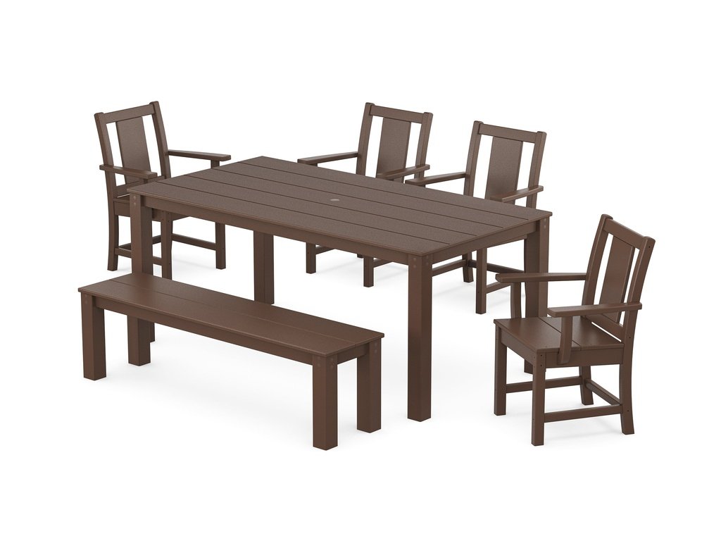 Prairie 6-Piece Parsons Dining Set with Bench Photo