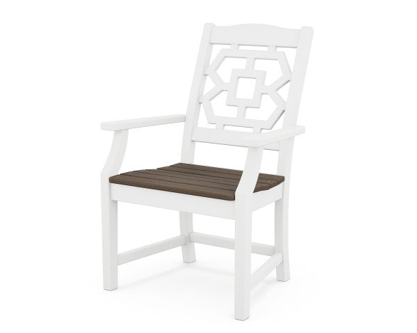 Chinoiserie Dining Arm Chair | Natural Finish - Retreat Home Furniture