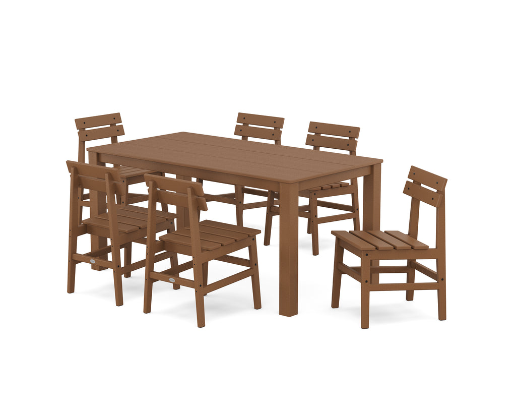 Modern Studio Plaza Chair 7-Piece Parsons Table Dining Set Photo