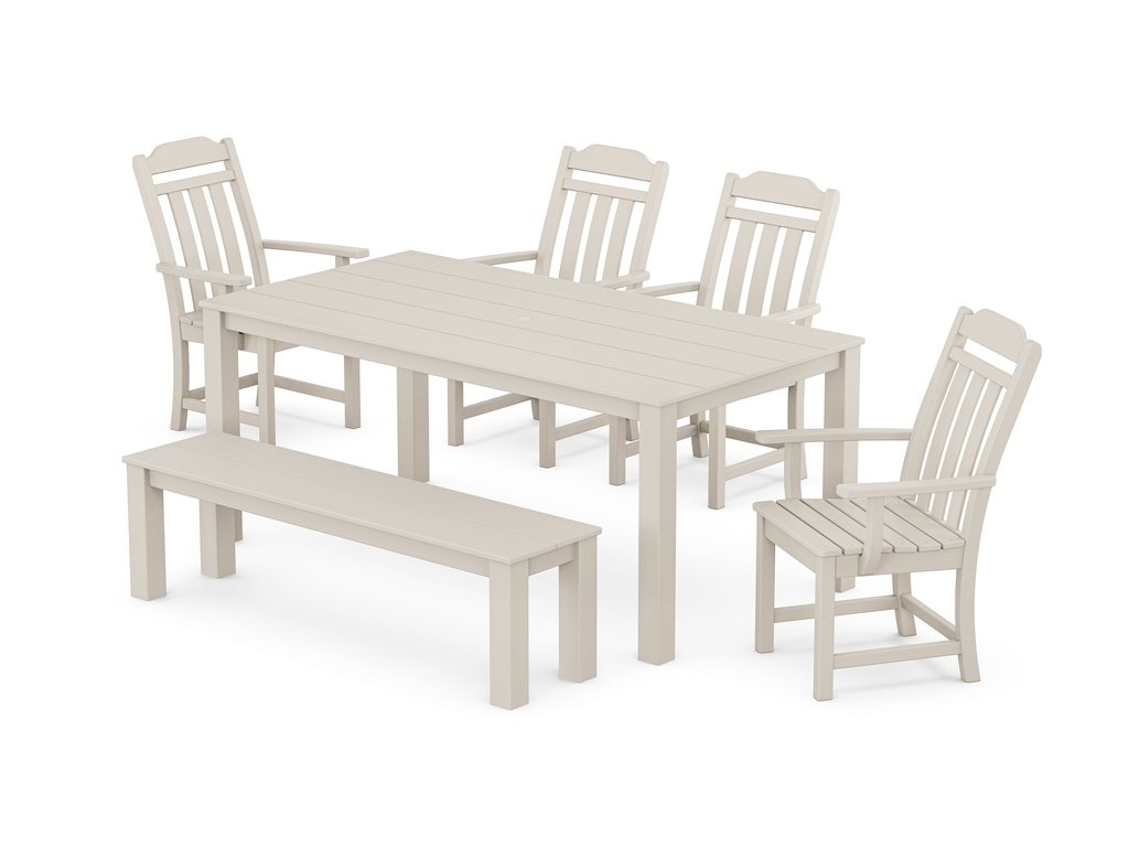 Country Living 6-Piece Parsons Dining Set with Bench Photo