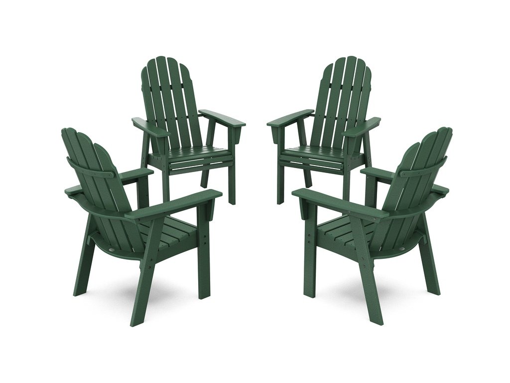 Vineyard 4-Piece Curveback Upright Adirondack Conversation Set Photo