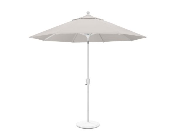 White 9' Tilt Market Umbrella & Base - Retreat Home Furniture