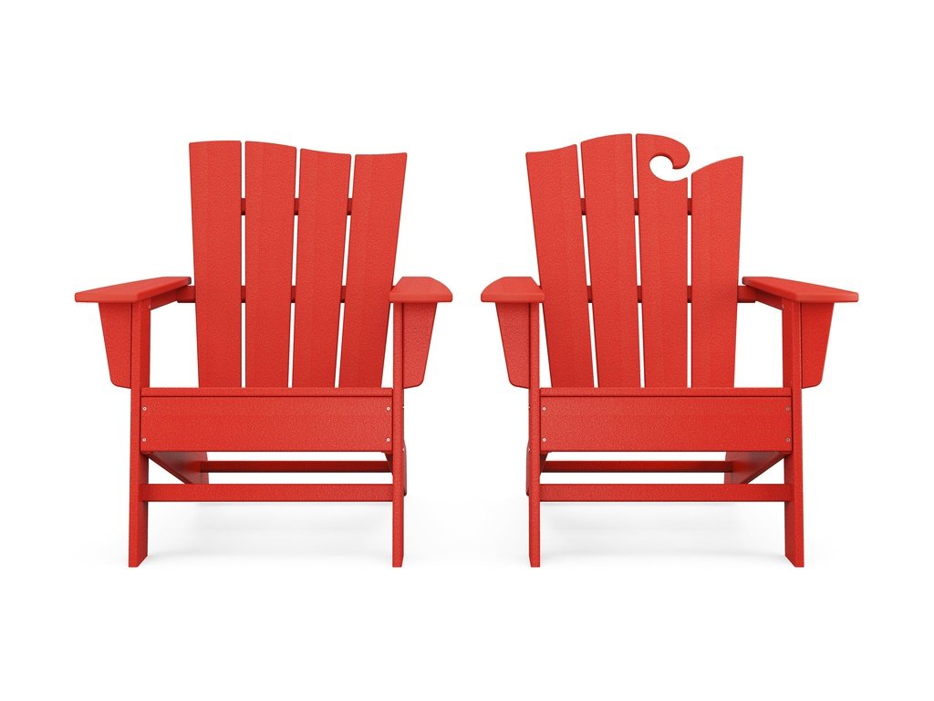 Wave 2-Piece Adirondack Set with The Wave Chair Left Photo