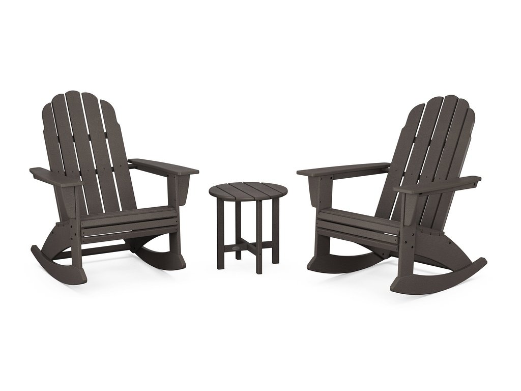 Vineyard Curveback 3-Piece Adirondack Rocking Chair Set Photo