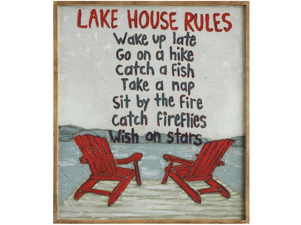 Lake House Rules Sign