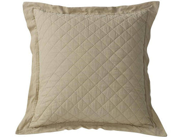 Diamond Quilted Euro Sham Khaki