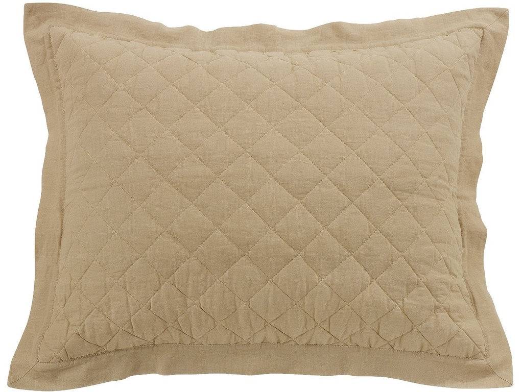 Linen Quilted Pillow Sham