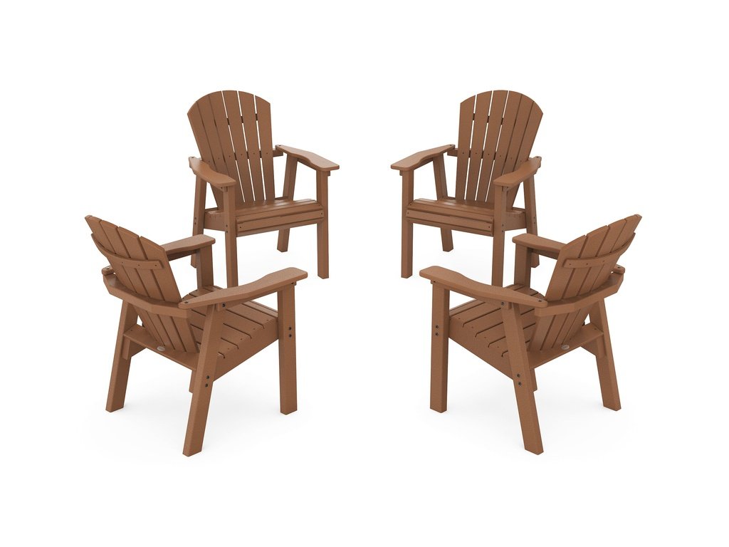 Seashell 4-Piece Upright Adirondack Conversation Set Photo