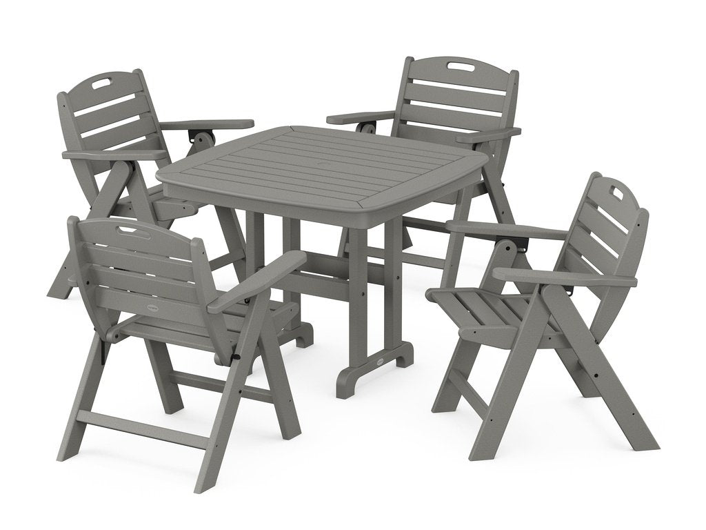 Nautical Folding Lowback Chair 5-Piece Dining Set Photo