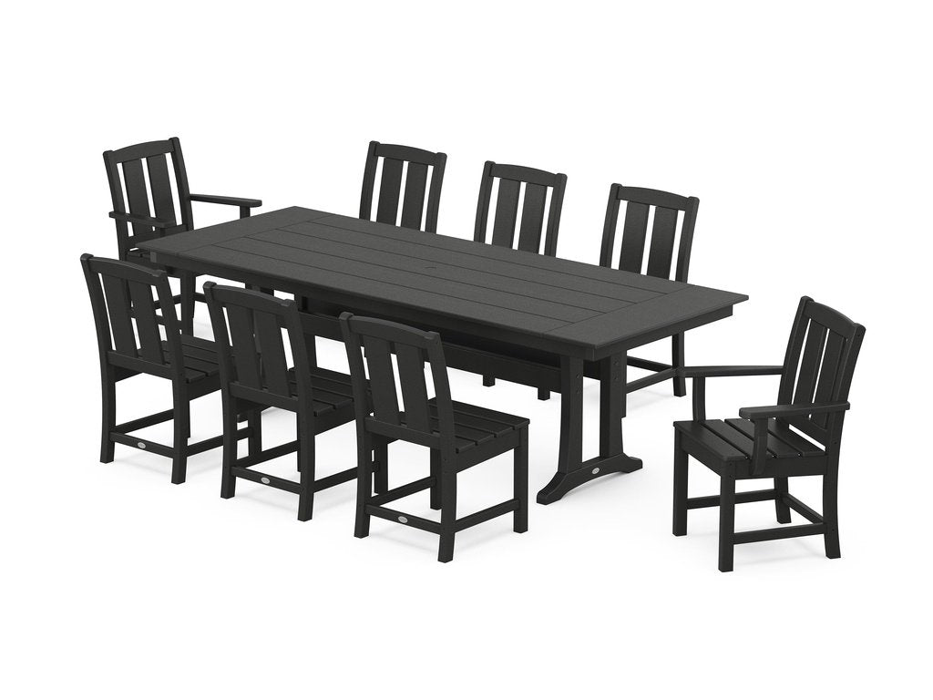 Mission 9-Piece Farmhouse Dining Set with Trestle Legs Photo