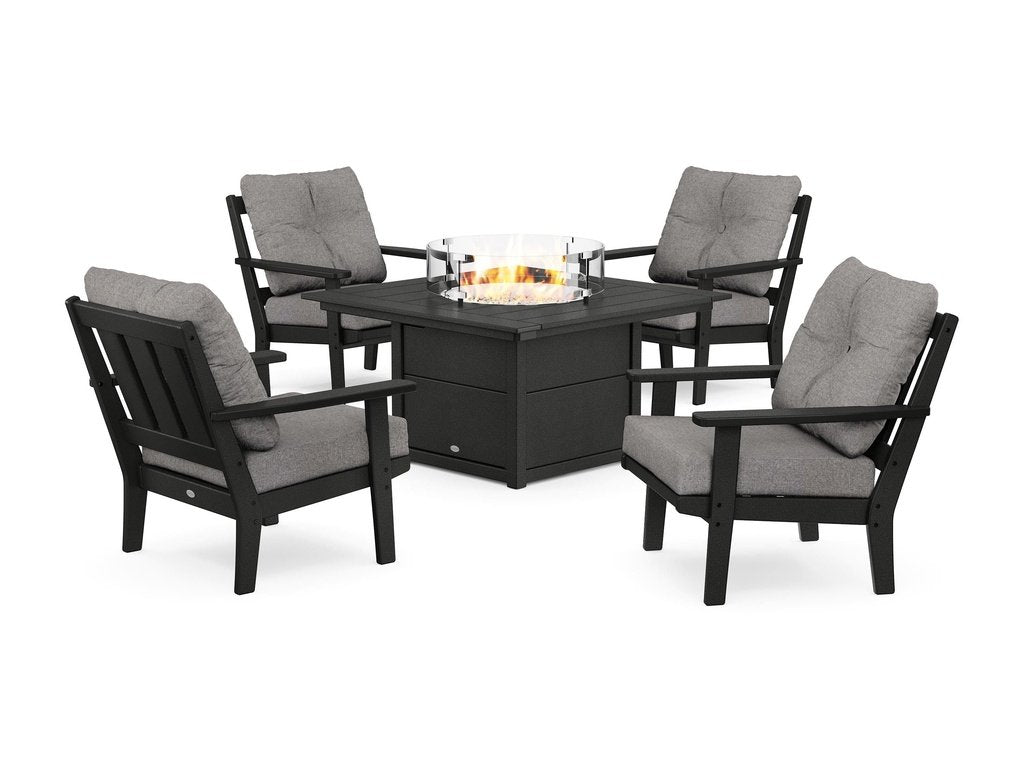 Oxford 5-Piece Deep Seating Set with Fire Pit Table Photo