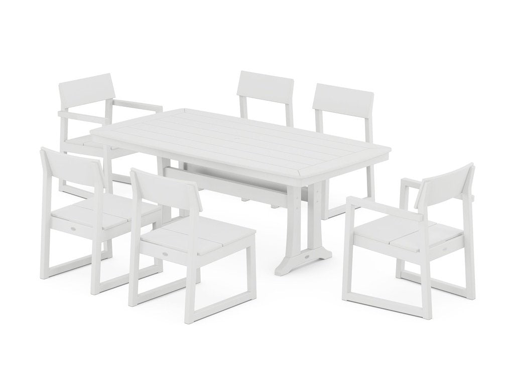 EDGE 7-Piece Dining Set with Trestle Legs Photo