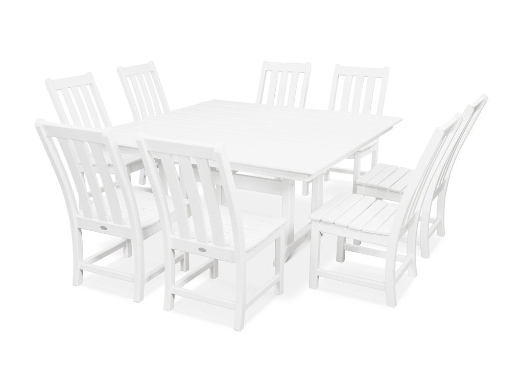 Vineyard 9-Piece Farmhouse Trestle Dining Set Photo