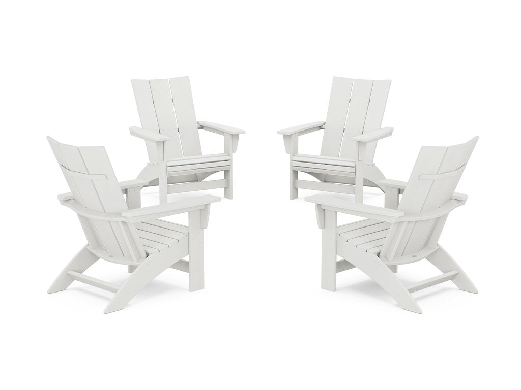 4-Piece Modern Grand Adirondack Chair Conversation Set Photo