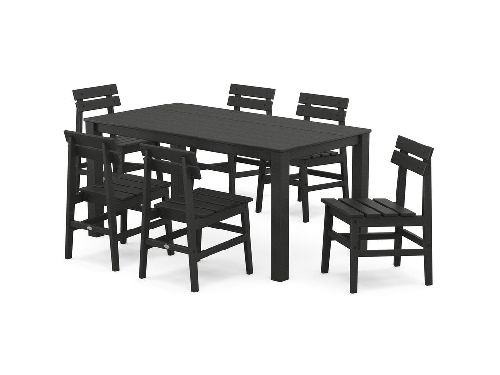 Modern Studio Plaza Chair 7-Piece Parsons Table Dining Set Photo