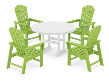 South Beach 5-Piece Round Farmhouse Dining Set Photo