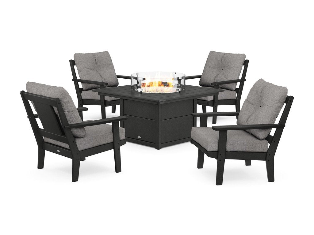 Prairie 5-Piece Deep Seating Set with Fire Pit Table Photo